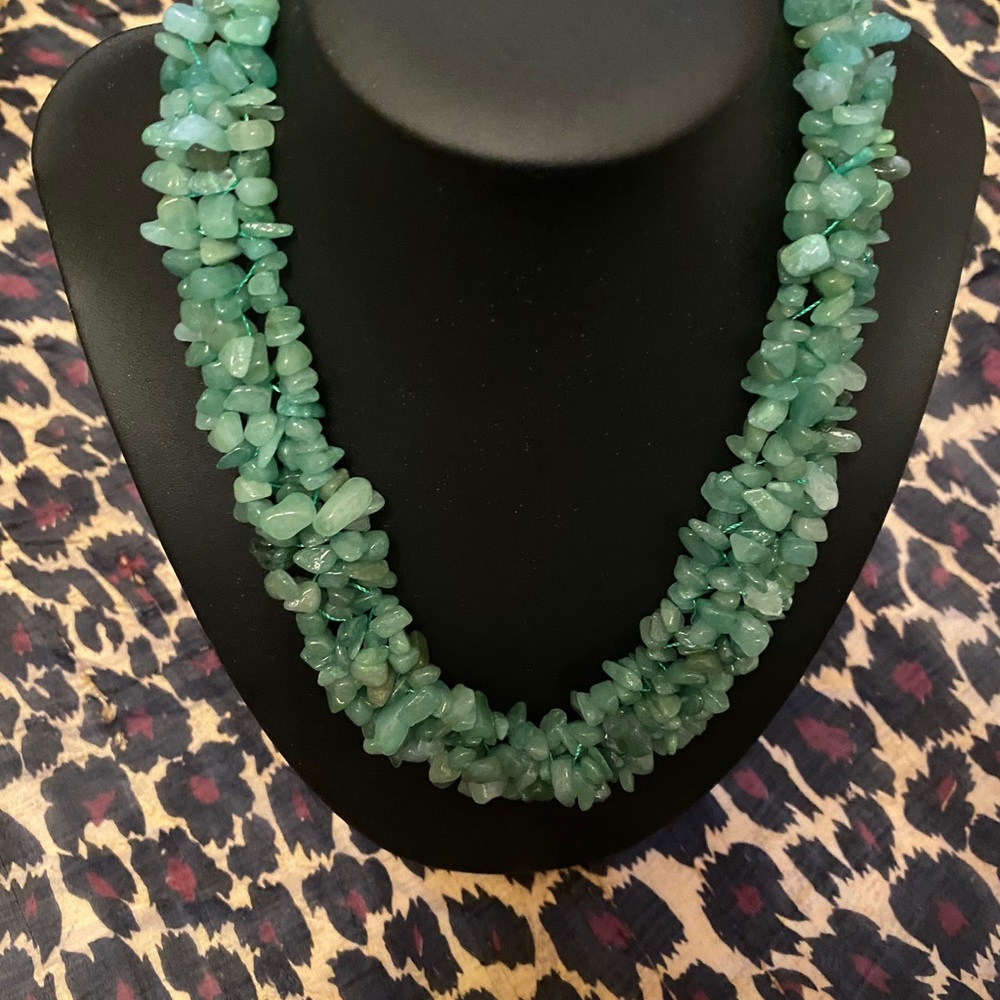 Chip necklace in green adventurine - Picture 2 of 6